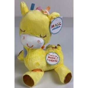 Magic Years Yellow Giraffe Plush Stuffed Animal Toy Music Lights